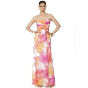 Ralph Lauren Floral Strapless Gown